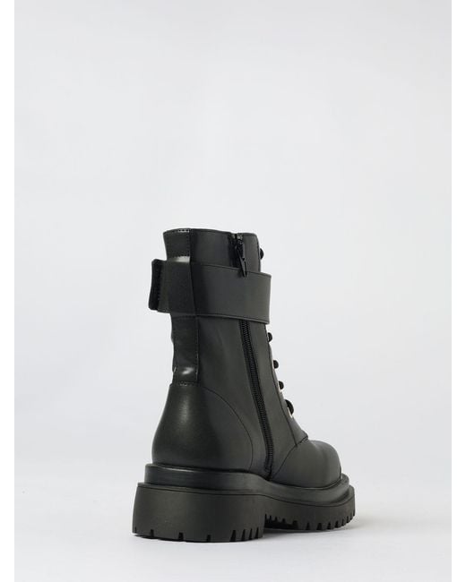 Just Cavalli Black Flat Ankle Boots