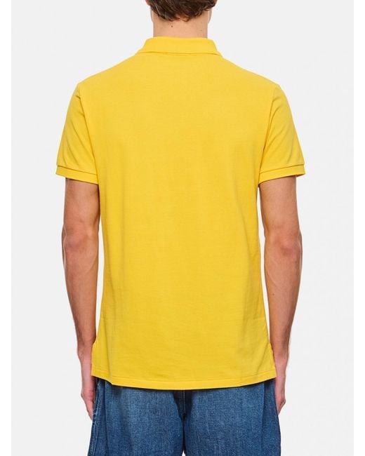 Polo Ralph Lauren Yellow Embroidered Logo Polo for men