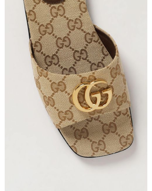 Gucci Natural Heeled Sandal