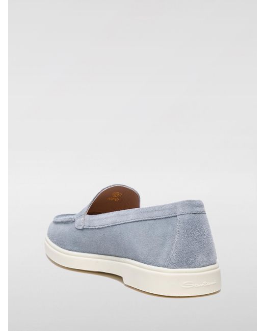 Santoni White Loafers
