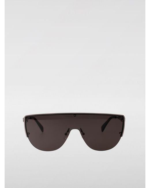 McQueen Gray Am0457S 001 Shield Sunglasses for men