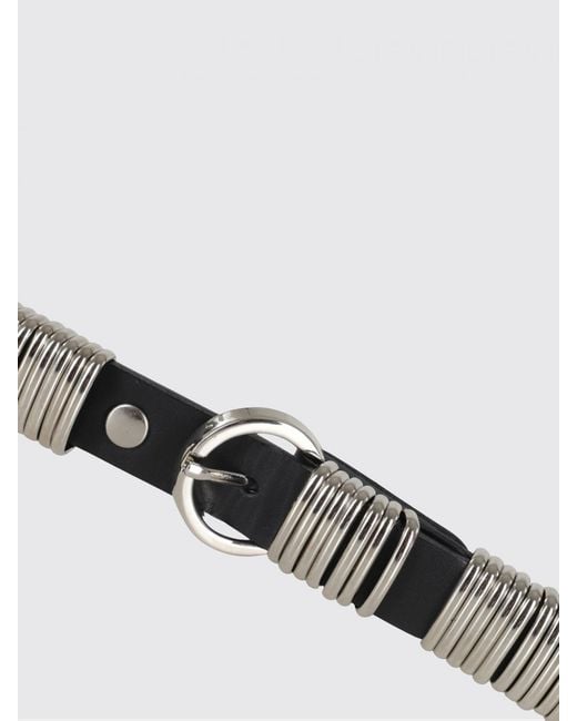 FEDERICA TOSI White Adjustable Smooth Leather Belt With Buckle