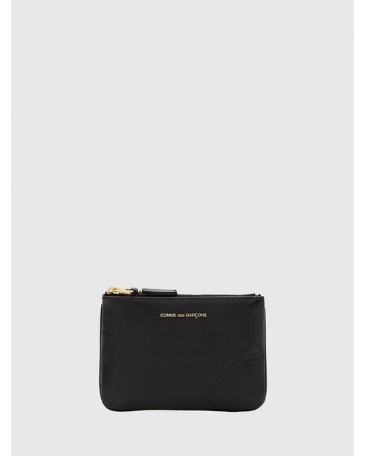 COMME DES GARÇONS PLAY White Comme Des GarÇ Ons Play Zipped Smooth Calfskin Leather Wallet With Logo for men