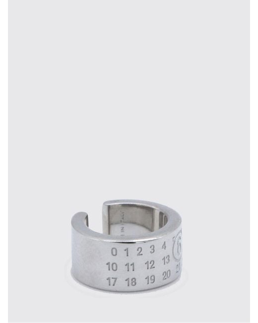 MM6 by Maison Margiela White Numeric Brass Ear Cuff Maison Margiela