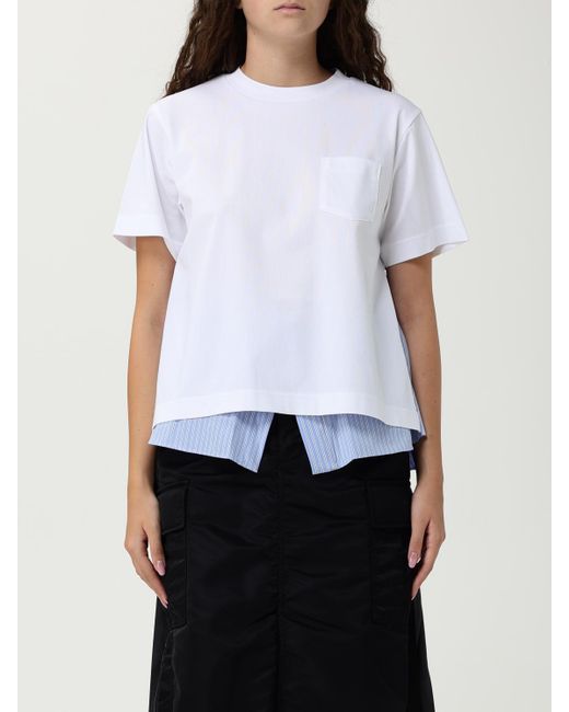 T-Shirt Femme Sacai en coloris White