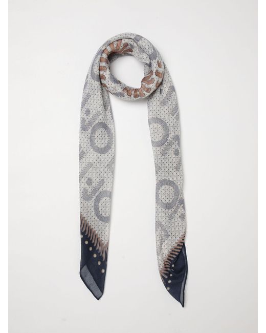 Liu Jo Gray Printed Foulard