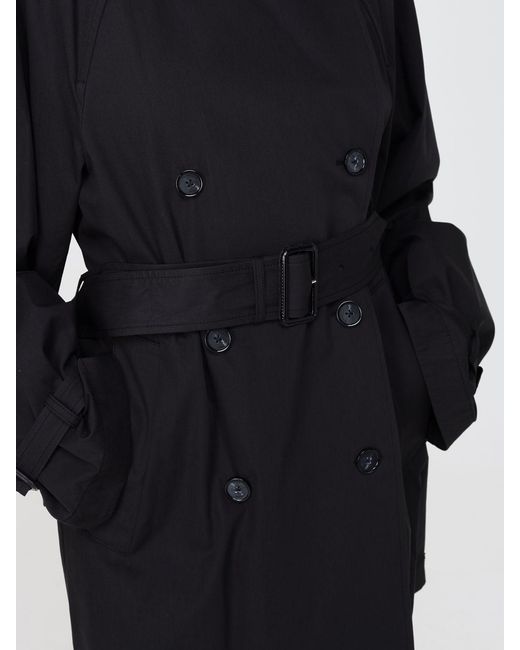 Totême  Black Cotton Double-Breasted Trench Coat