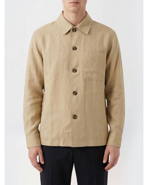 LeKasha Natural Linen Shirt Jacket for men