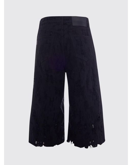 Pantalones Cortos De Denim Desgastado Haikure de color Black