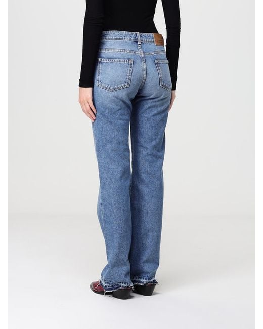 Isabel Marant Blue Cotton Denim Straight Jeans