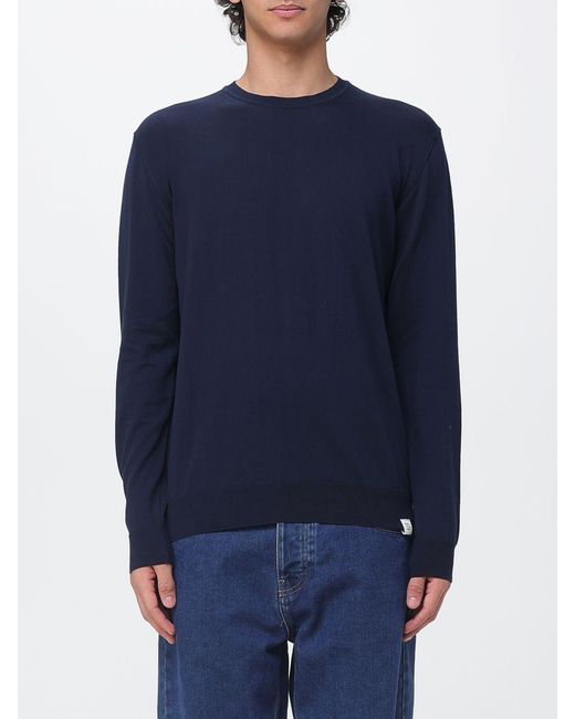 Peuterey Blue Cotton Basic Crewneck Sweater for men
