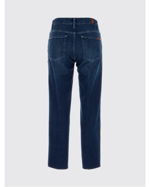 7 For All Mankind Blue Slim Fit Stretch Denim Jeans