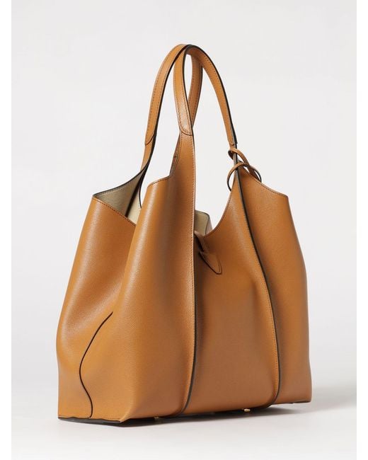 Tod's Brown T Timeless Mini Grained Leather Bag