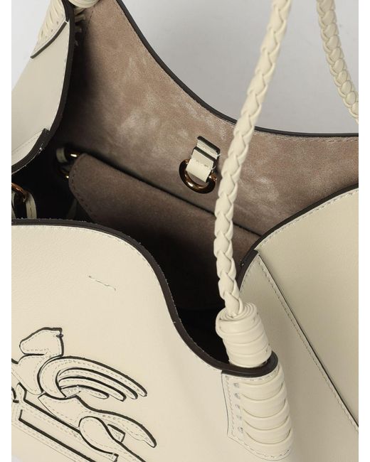 Etro Natural Libra Small Leather Shopping Bag