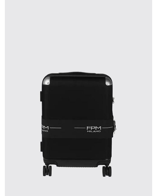 Fpm Milano Black Bank Spinner Otr Suitcase for men