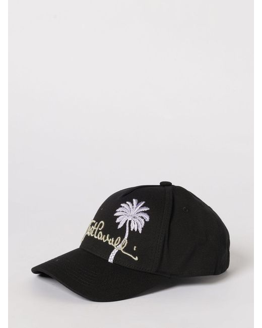 Just Cavalli Black Cotton Twill Hat With Embroidered Logo
