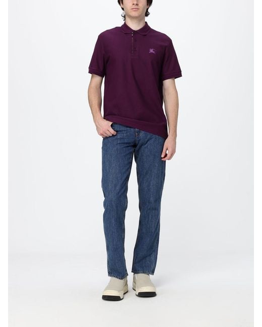 Burberry Purple Polo Shirt for men