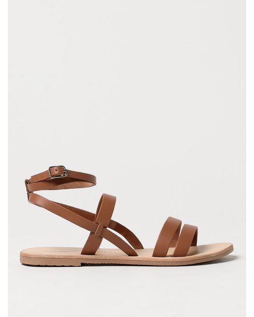 Manebí Brown Flat Sandals