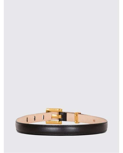 Balmain White Anthem Leather Belt