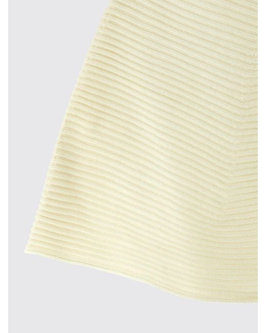 Issey Miyake Natural A-Line Short-Sleeved Jersey Mini Dress