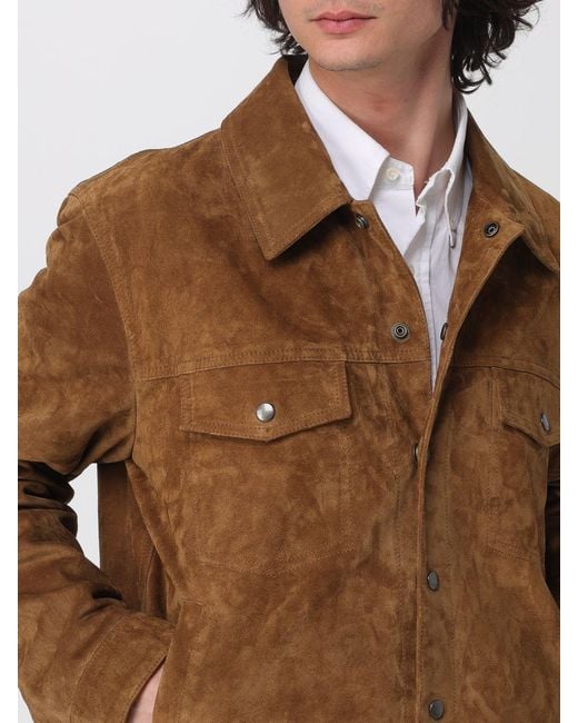 Saint Laurent Brown Suede Shirt Jacket for men