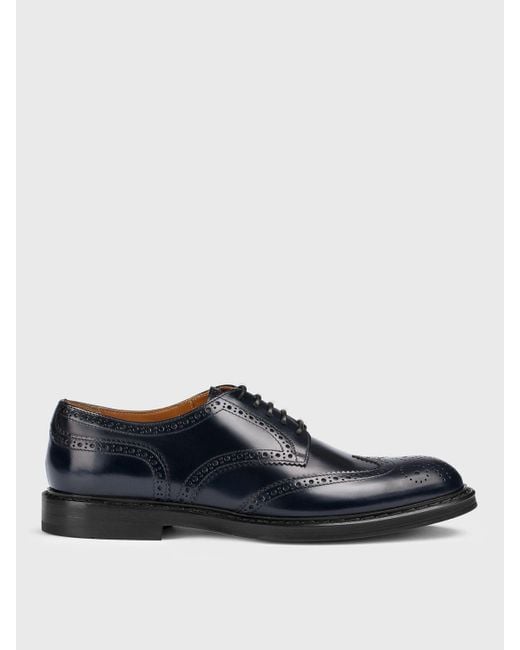 Doucal's Blue Brogue Shoes for men