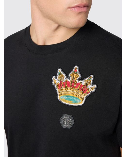 Philipp Plein Black T-Shirt for men