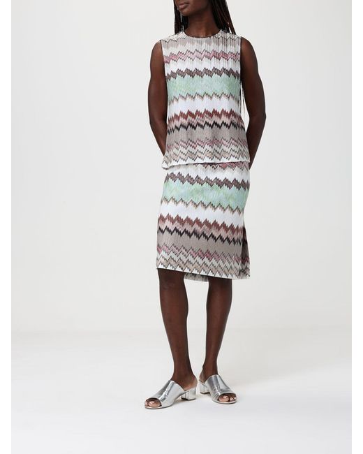 Missoni Multicolor Lurex Viscose Midi Skirt