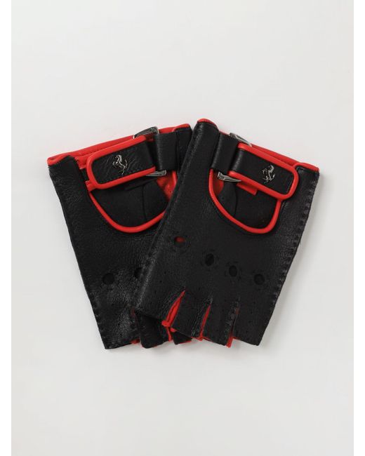 Ferrari Black Gloves for men
