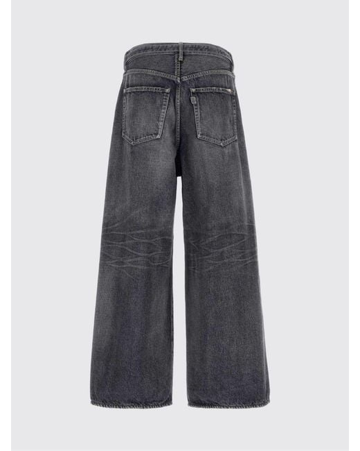 Sacai Black Wide Leg Denim Jeans for men