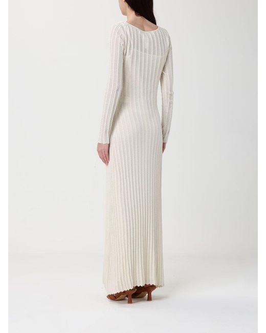 Fabiana Filippi Natural Long Cotton Knit Dress