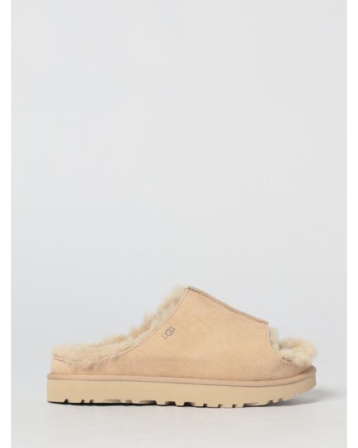 Ugg Natural Greenport Suede Sliders