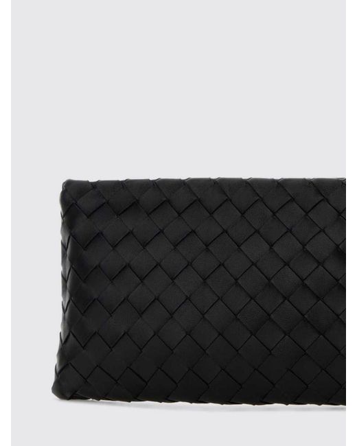 Bottega Veneta Black Intrecciato Leather Pouch