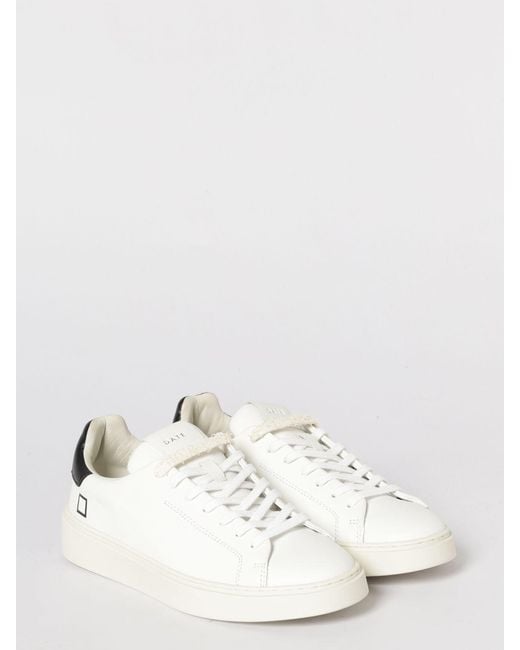 Date White Leather Levante Sneakers for men