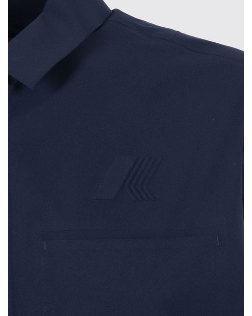 K-Way Blue Technical Fabric Casual Shirt for men