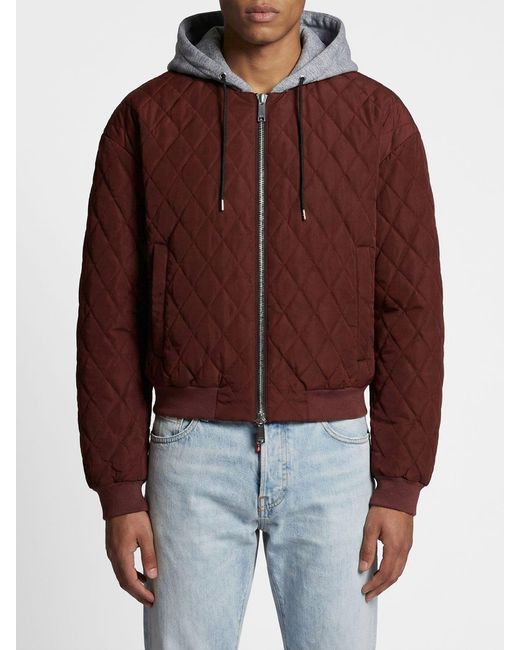 DSquared² Red Quilted Polyester Jacket for men