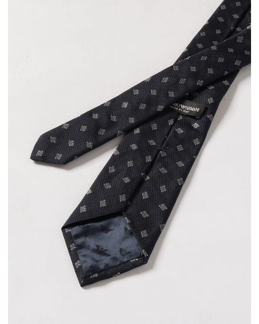 Emporio Armani White 7.5 Silk Tie for men