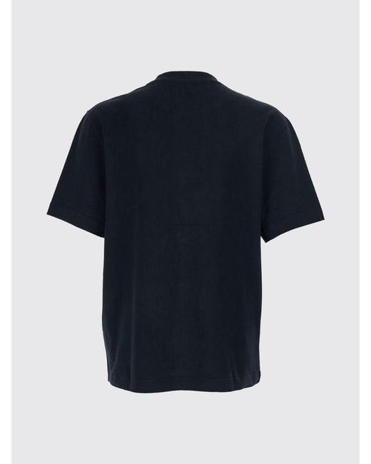Jacquemus Blue Contrast Appliqué Logo Cotton Crew-Neck T-Shirt for men