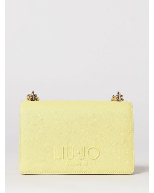 Liu Jo Yellow Saffiano Faux Leather Bag