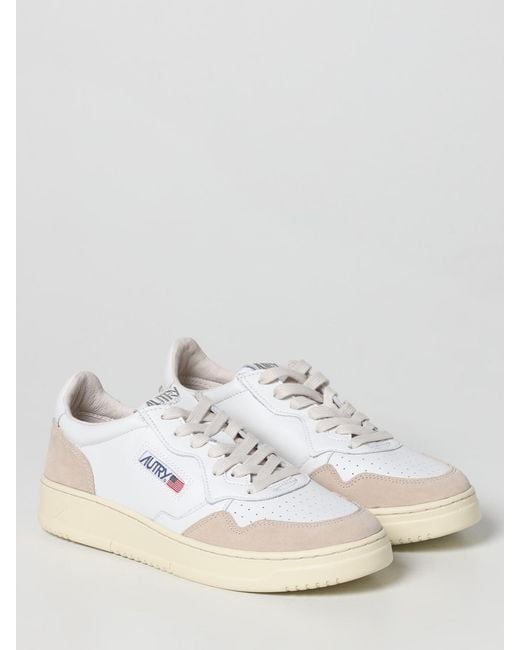 Autry Medalist Leder-Sneakers in White für Herren