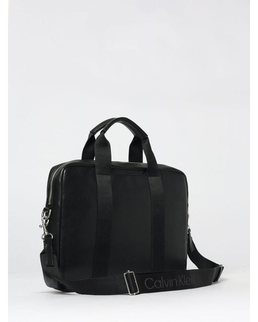 Calvin Klein Black Cargo Laptop Bag for men