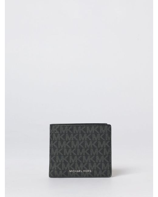 Michael Kors Gray Greyson Coated Cotton Wallet With All-Over Monogram for men