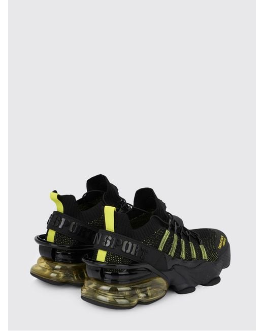 Philipp Plein Black Mesh And Rubber Sneakers for men