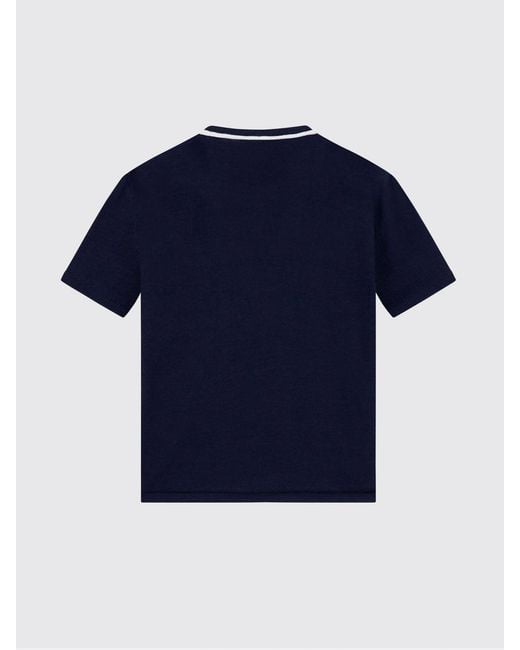 Giorgio Armani Blue Crew Neck Sweater for men