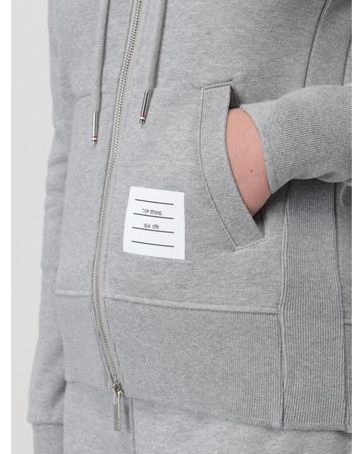 Sudadera De Punto Con Cremallera Thom Browne de color Gray