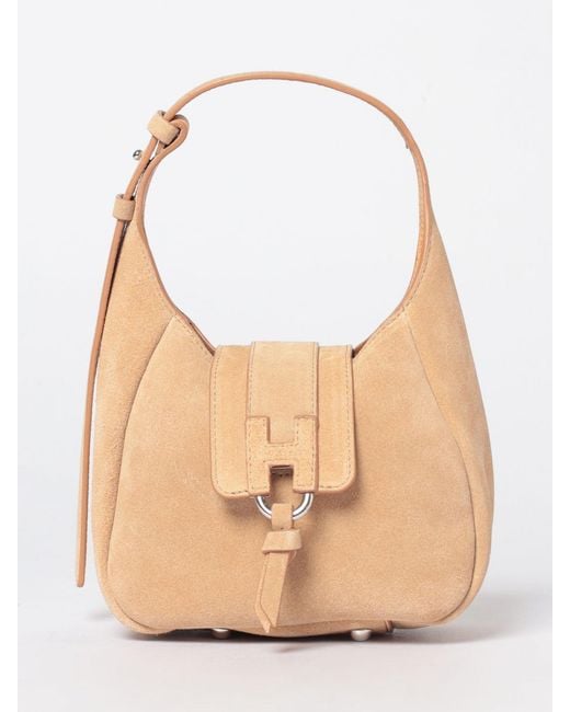 Hogan Natural Suede Shoulder Bag