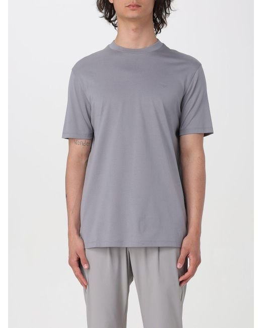 T-shirt basic di Emporio Armani in Gray da Uomo