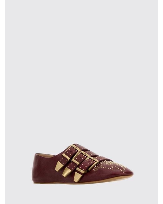 Chloé Gray ChloÉ Susanna Leather Ballerina With Mini Studs