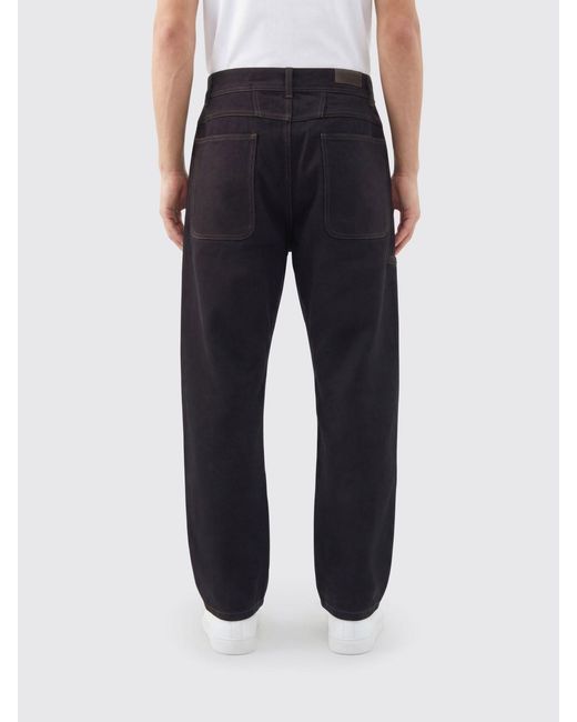 Lemaire Blue Cotton Wide-Leg Trousers for men