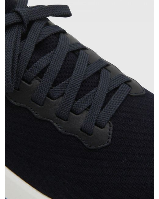Brunello Cucinelli White Knit Low-Top Sneakers for men